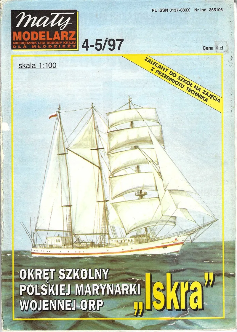Papierový model - Plachetnica Iskra