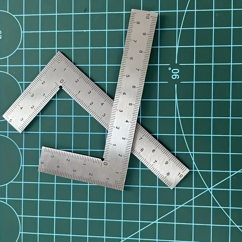 Pravítko kovové L-90° 10x5cm 1ks