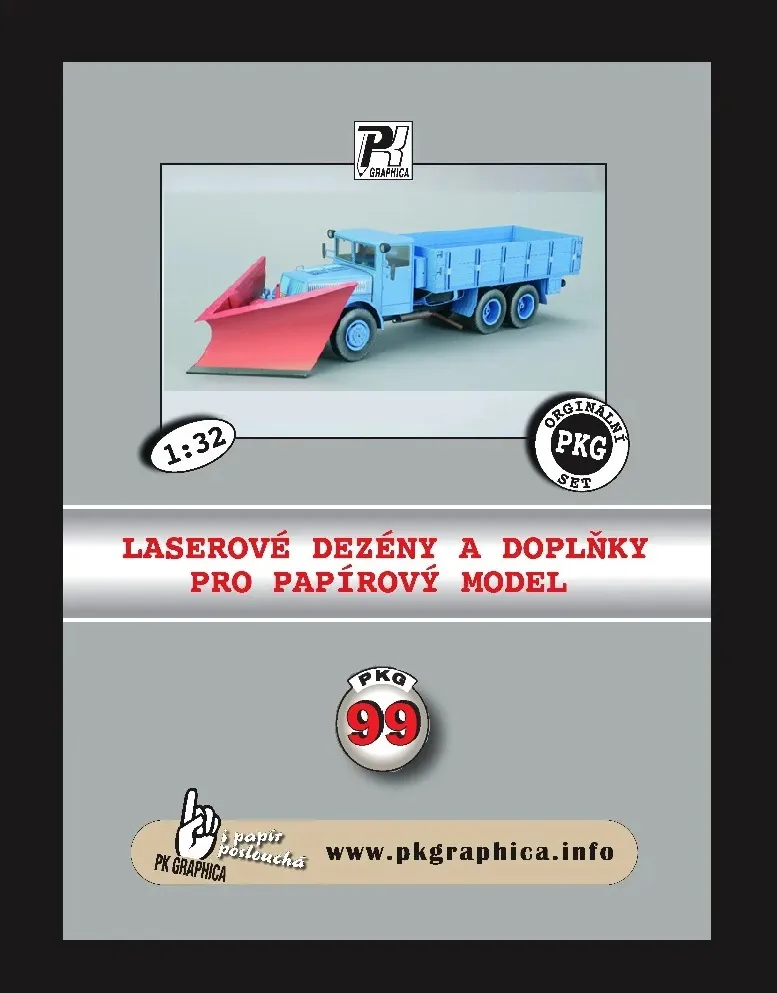 Laserom rezaný doplnok pre PKG-98 Tatra 111 valník so šípovým pluhom