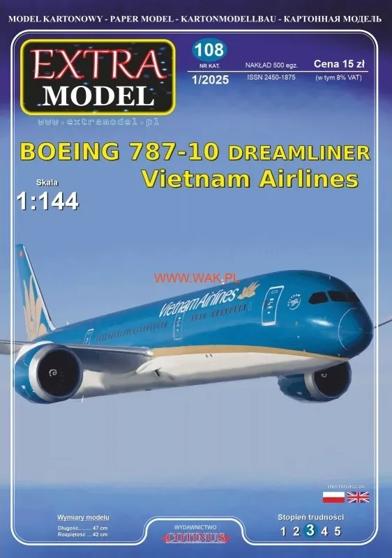 Papierový model - Boeing 787-10 Dreamliner Vietnam Airlines