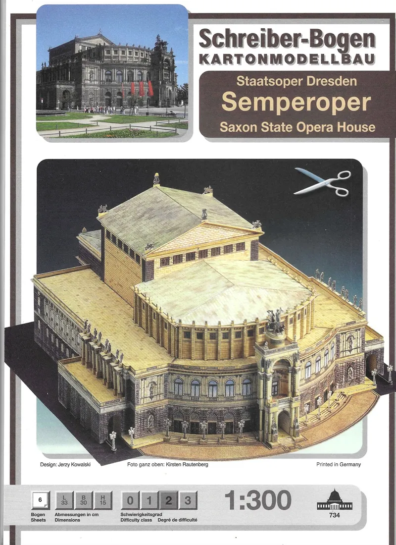 Papierový model Saská štátna opera Drážďany (Semperoper)