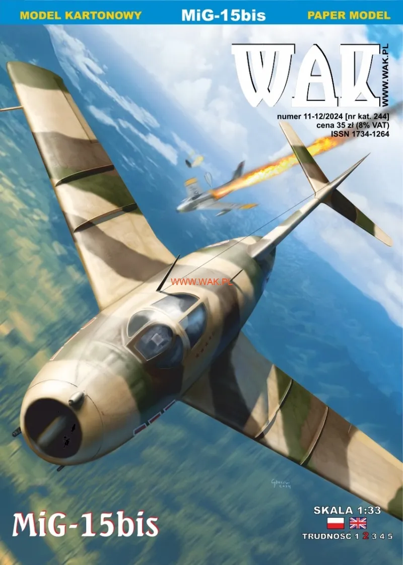 Papierový model - MiG-15bis Severná Kórea