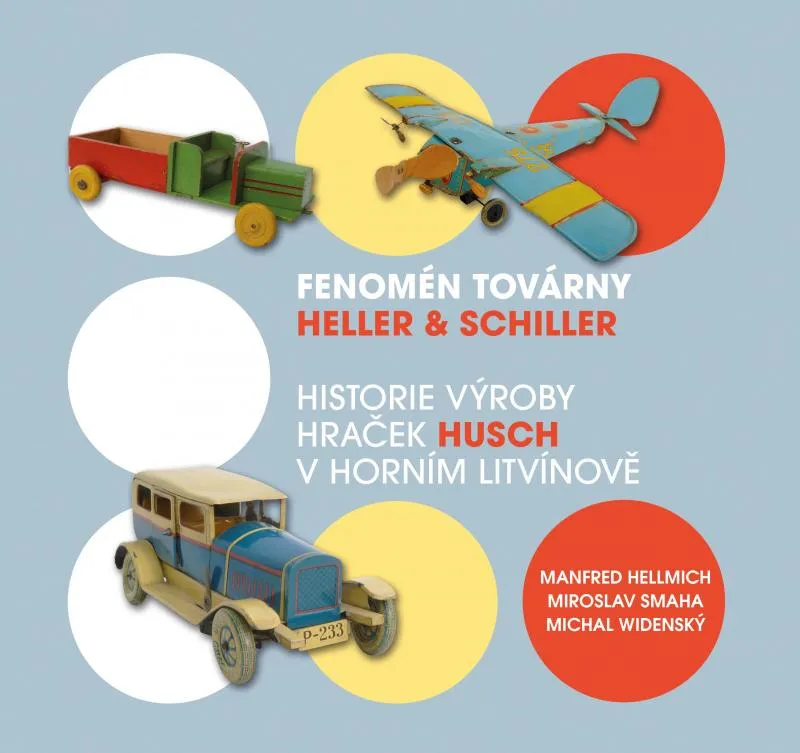 Kniha HELLMICH M. / SMAHA M. / WIDENSKÝ M.: FENOMÉN TOVÁRNY HELLER & SCHILLER  – Historie výroby hraček HUSCH v Horním Litvínově.