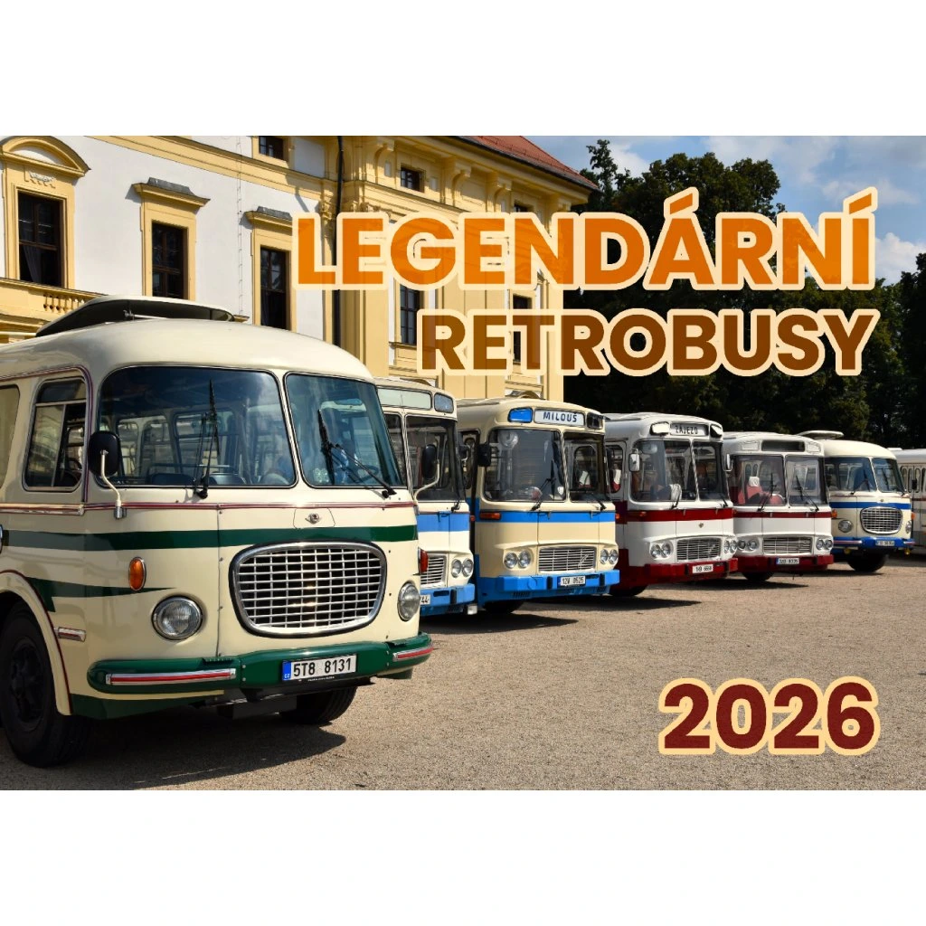 Kalendár nástenný 2026 A3 Legendárne retrobusy
