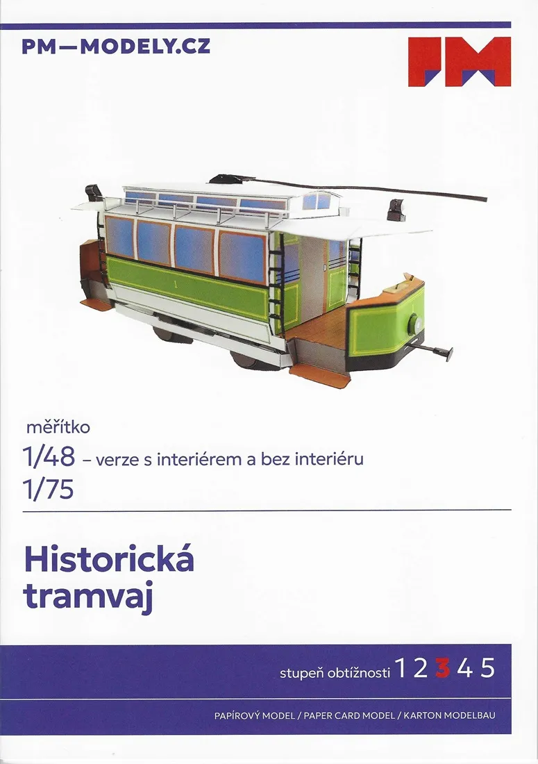 Papierový model 2 x Historická električka 1:48 a 1:75