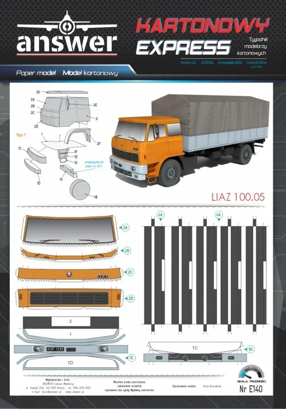 Papierový model - LIAZ 100.5 Valník