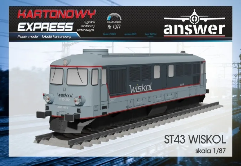 Papierový model - Lokomotíva ST43 Wiskol