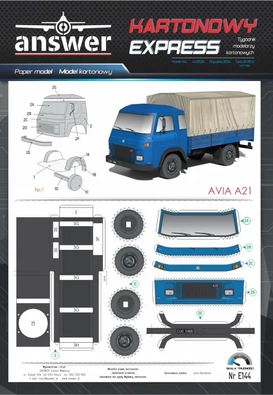 Papierový model - AVIA A21 Valník