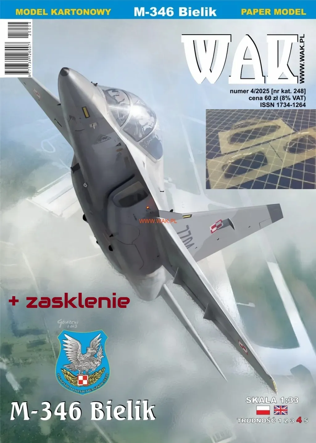 Papierový model - Stíhač M-346 Bielik + Zasklenie