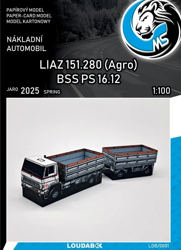 Papierový model Liaz 151.280 Agro + BSS PS 16.12