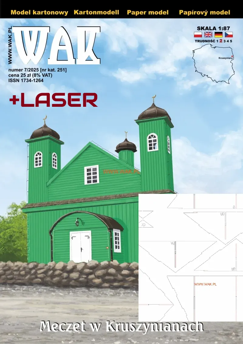 Papierový model - Mešita v Kruszynianoch + Laser