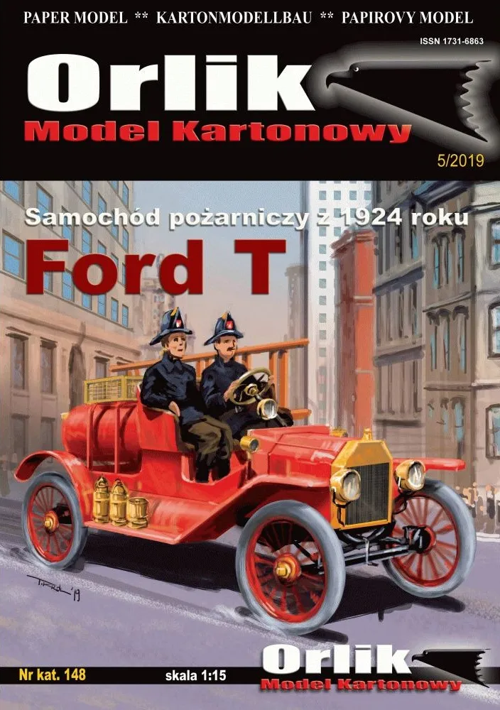 Papierový model Požiarne auto Ford T 1924