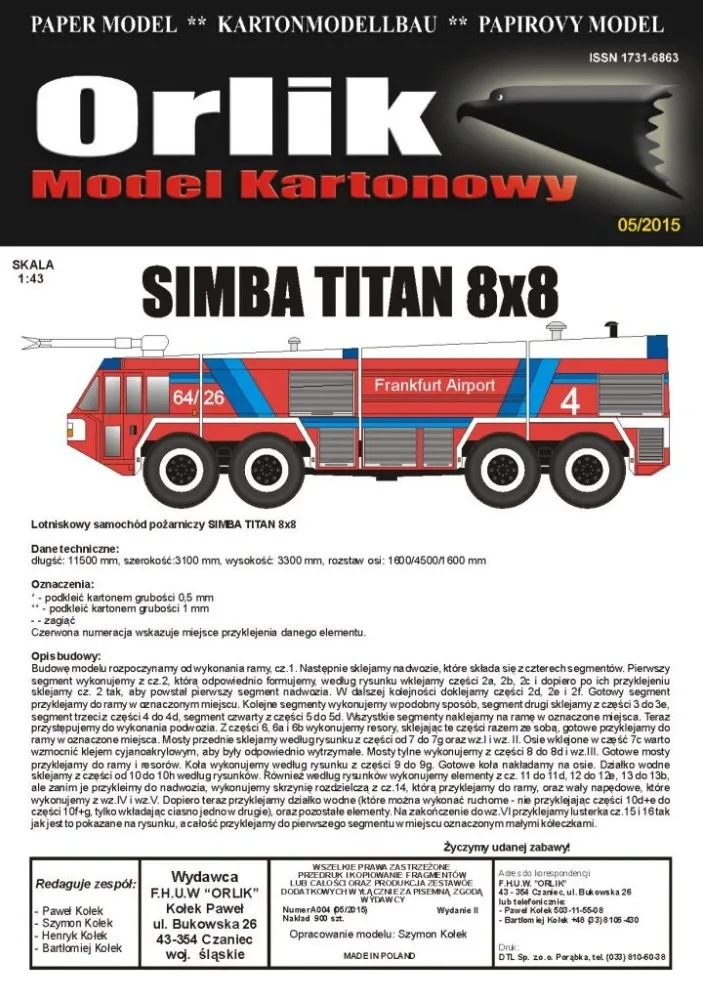 Požiarna striekačka Simba TITAN 8x8