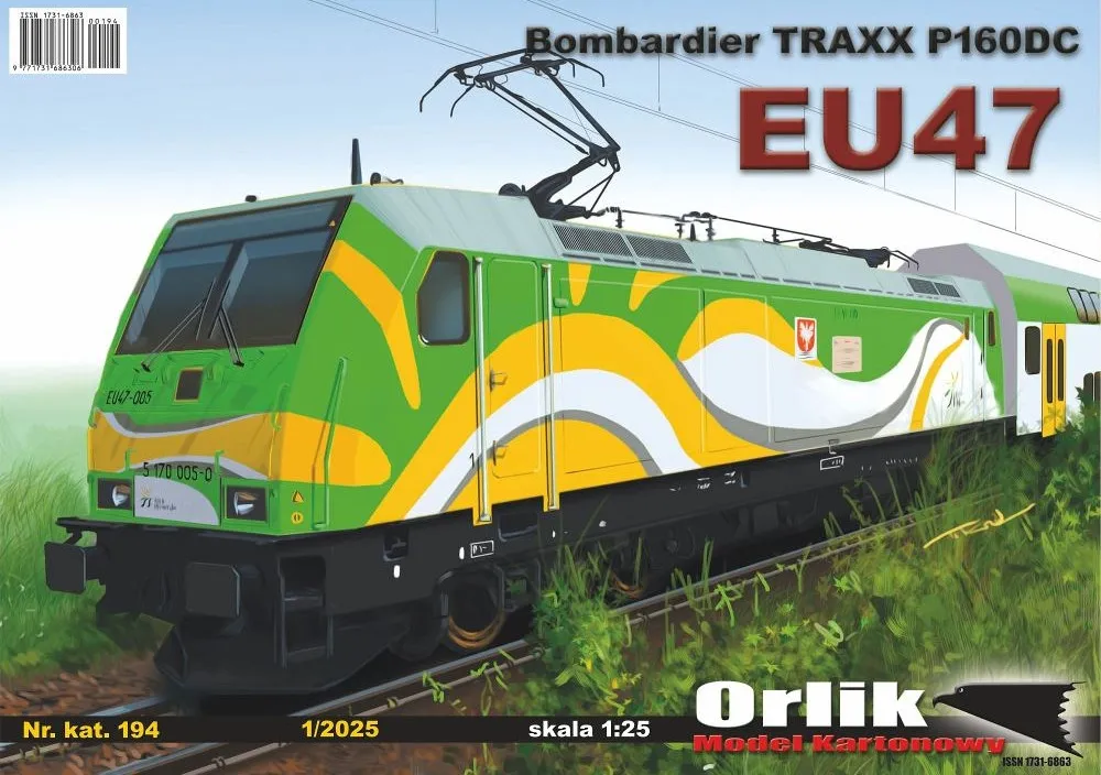 Papierový model - Elektrická lokomotíva TRAXX P160DC - EU47