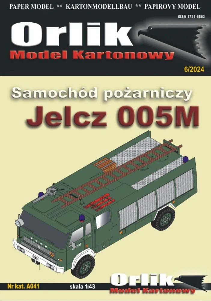 Papierový model Jelcz 005M Vojenská požiarna stráž