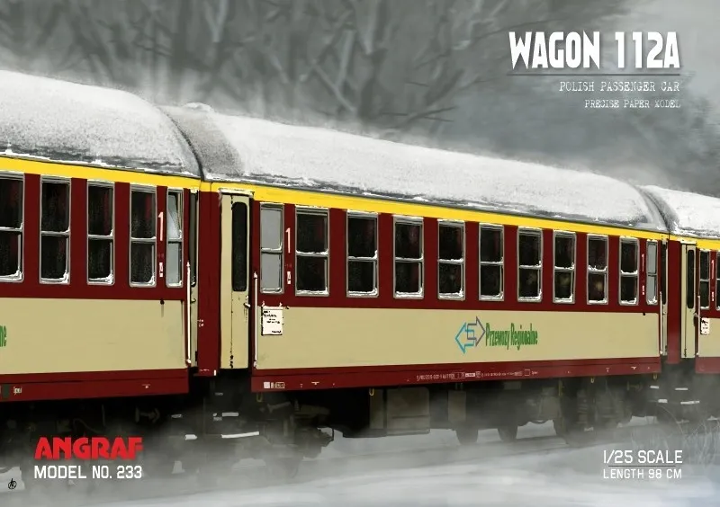 Papierový model - Osobný vagón 112A Poľsko