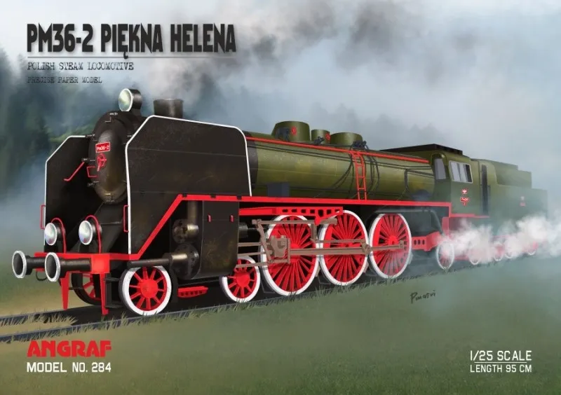 Papierový model - Poľská parná lokomotíva PM36-2 Pekná Helena