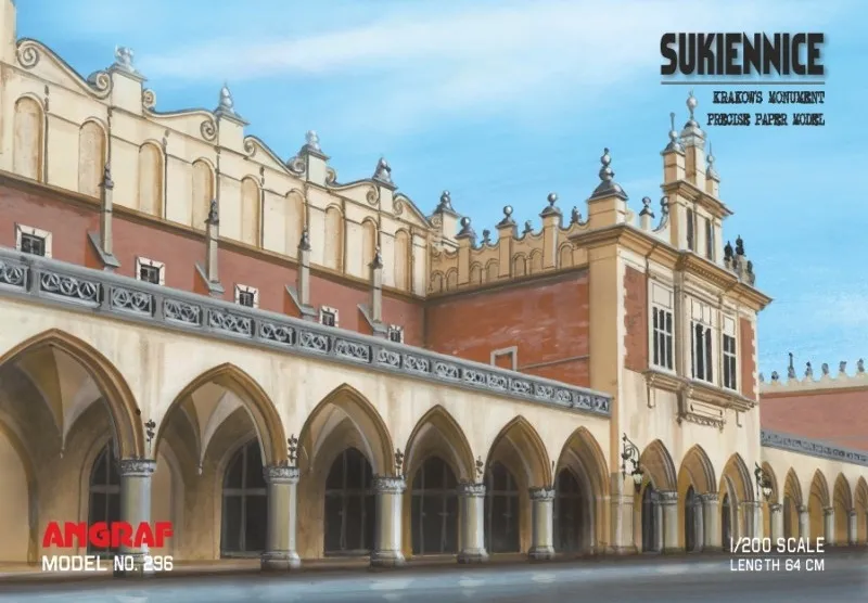 Papierový model - Krakowská historická tržnica Sukiennica