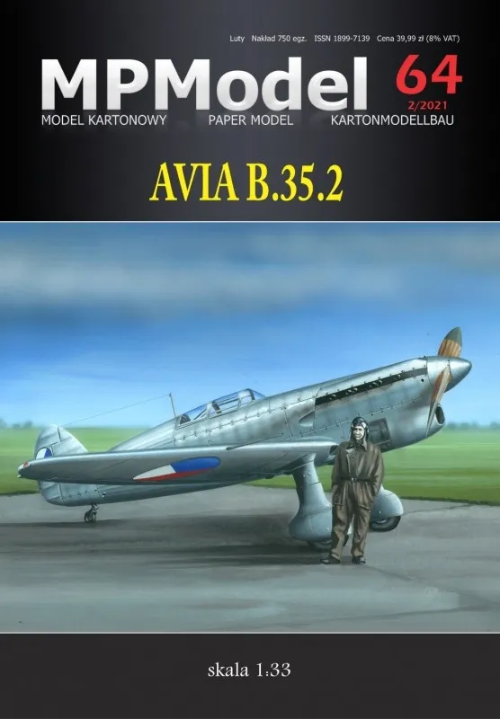 Papierový model - Lietadlo AVIA B.35.2