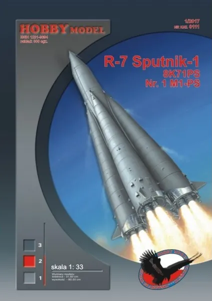 Papierový model - Ruská nosná raketa R-7 Sputnik-1Raketa Ariane 5