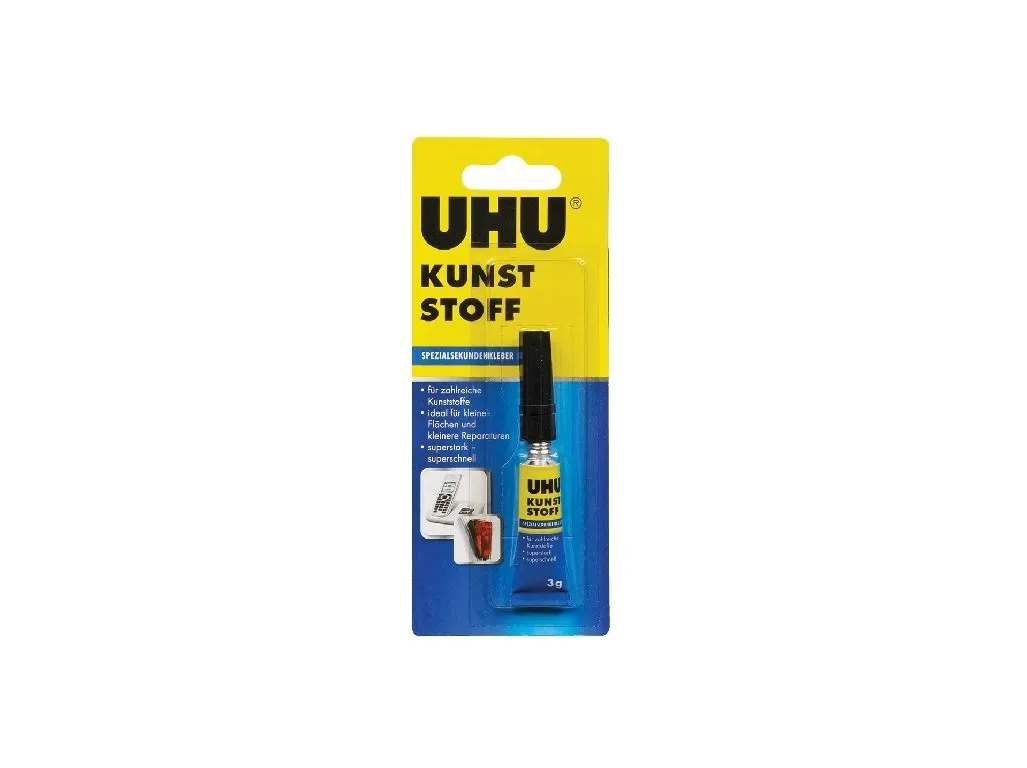 UHU Kunst Stoff sekundové lepidlo na lepenie plastov 3g