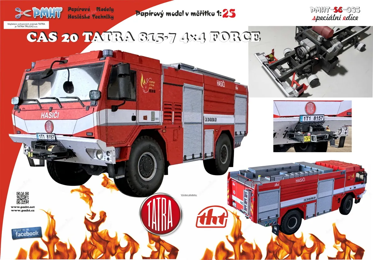 Papierový model - TATRA Force 4x4 CAS 20 1:25