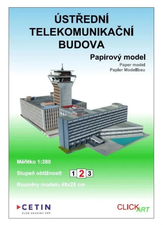 Papierový model - Ústredná telekomunikačná budova 1:380