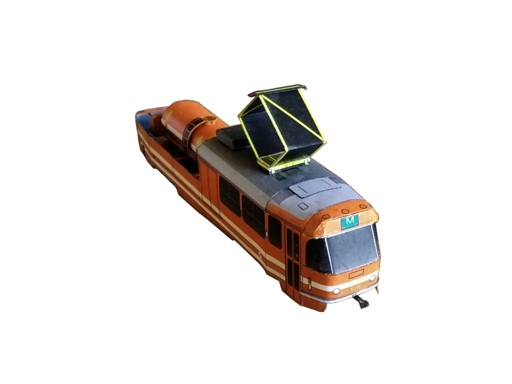 Papierový model - Električka ČKD TATRA T3M (Mazačka) Praha