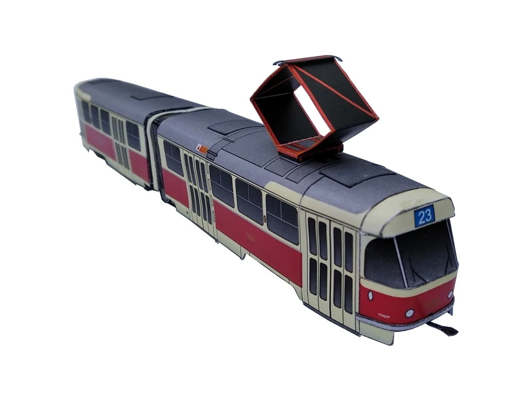 Papierový model - Električka ČKD TATRA K2 Praha