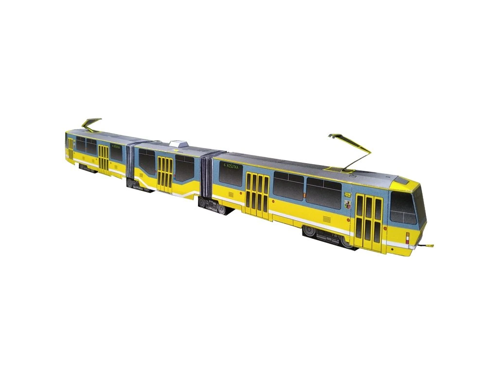 Papierový model - Električka ČKD TATRA KT8D5.RN2P Plzeň