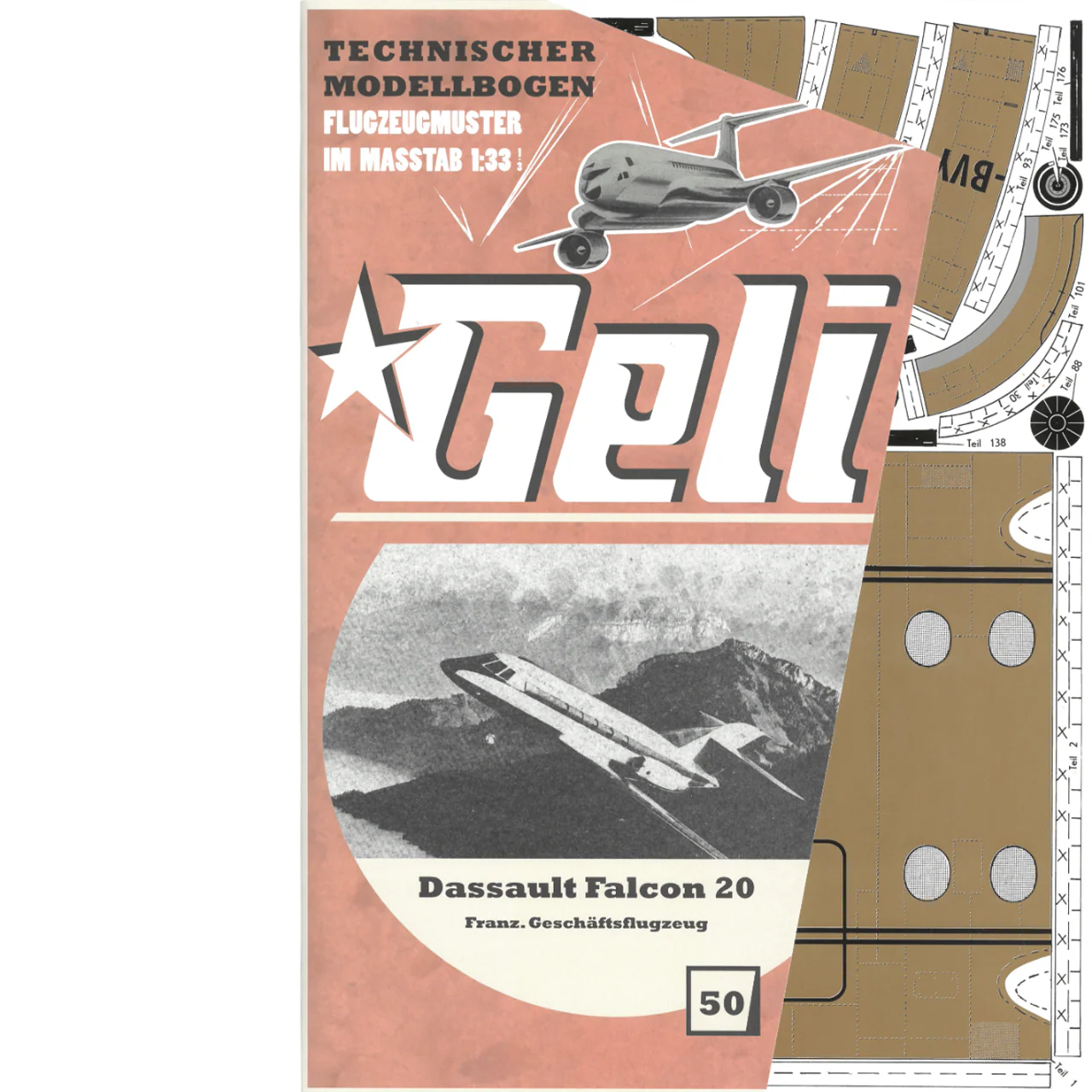 Papierový model - Dassault Falcon 20