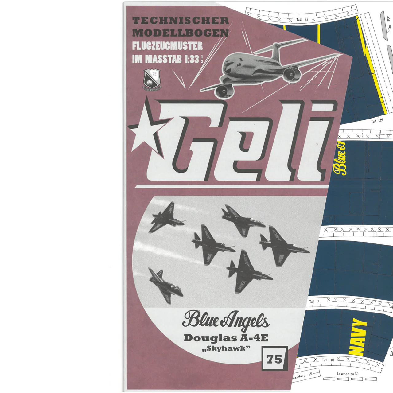 Papierový model - Douglas A-4 Skyhawk „Modrí anjeli“