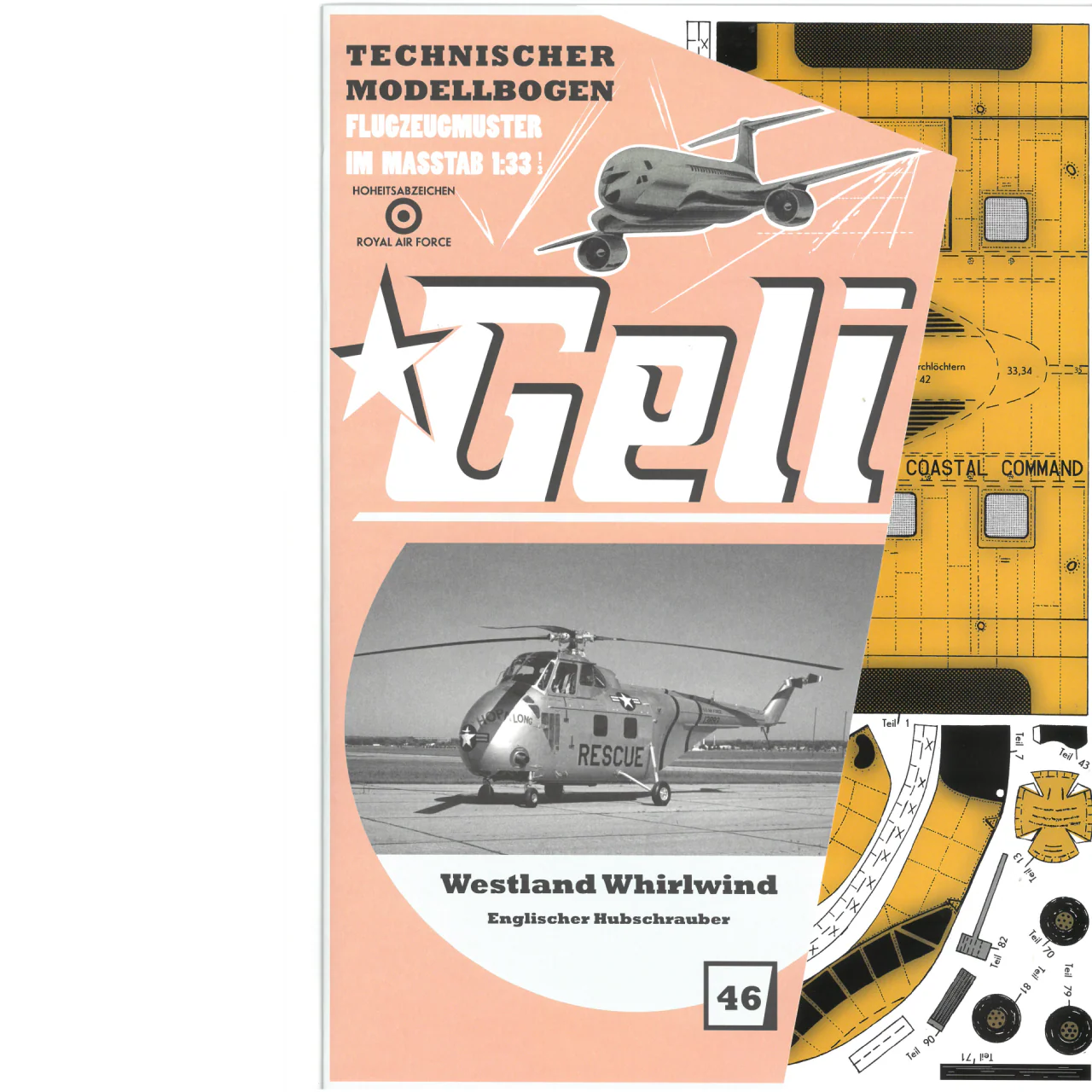 Papierový model - Vrtuľník Westland Whirlwind
