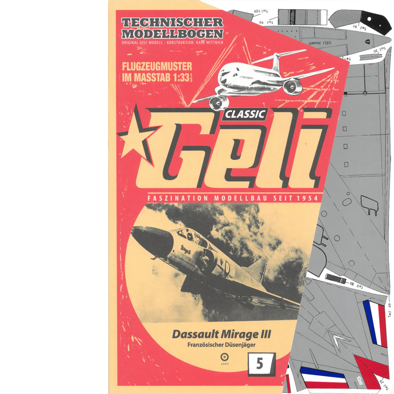 Papierový model - Dassault Mirage III