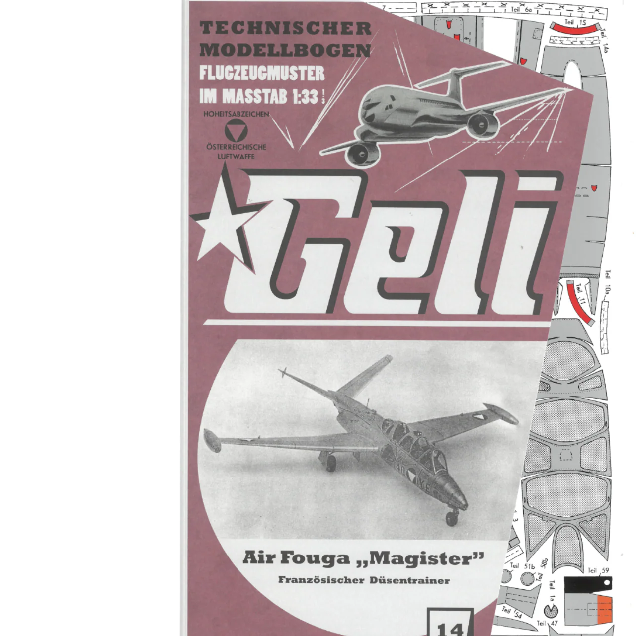 Papierový model - Fouga Magister