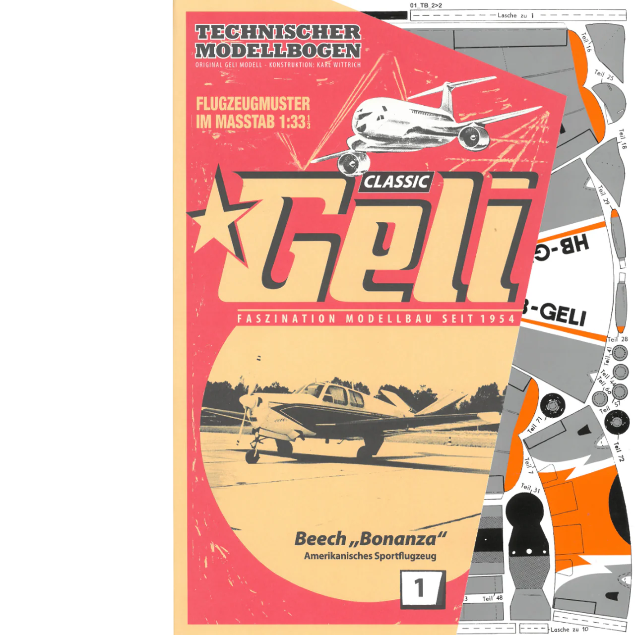 Papierový model - Beechcraft Bonanza F35