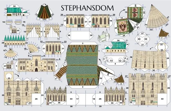 Papierový model - Viedenská katedrála sv. Štefana - Stephansdom