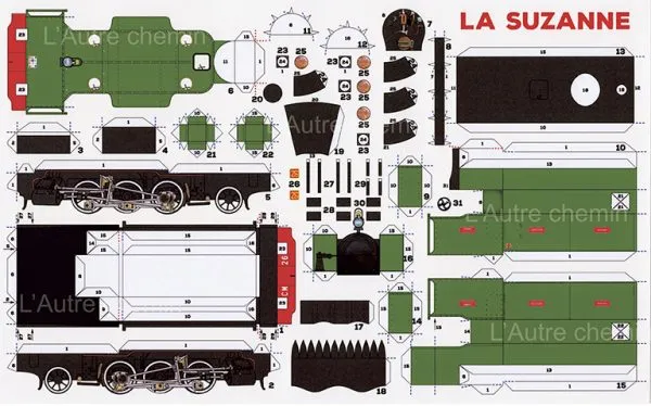 Papierový model - Lokomotíva La Suzanne