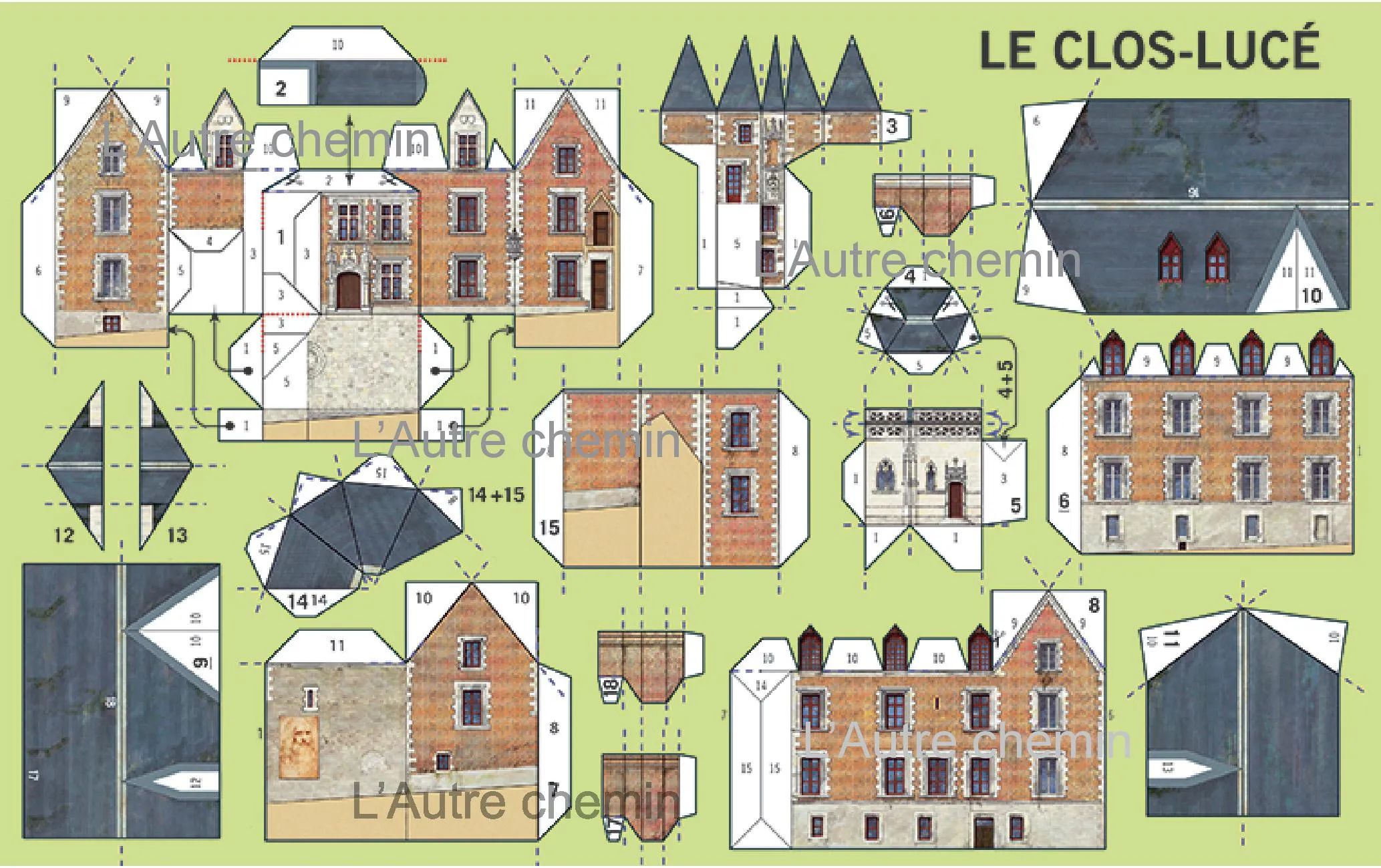 Papierový model - Zámok Le Clos-Lucé