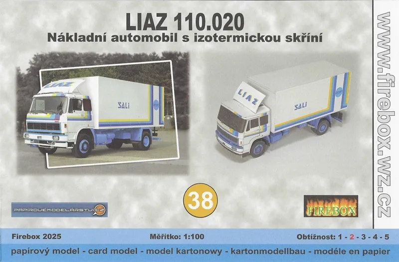 Papierový model - Liaz 110.020 - Skriňová SALI