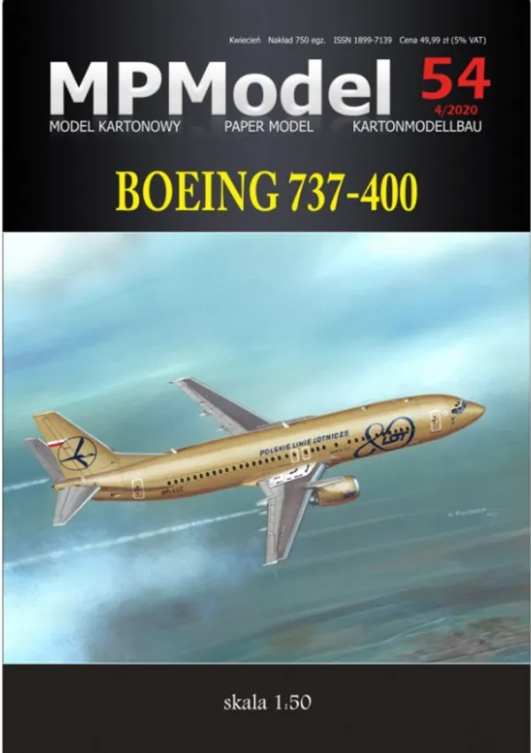 Papierový model - Boeing 737-400 LOT Poľské aerolínie