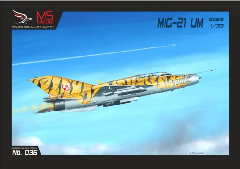 Papierový model - Bojové lietadlo MiG-21UM "9308"