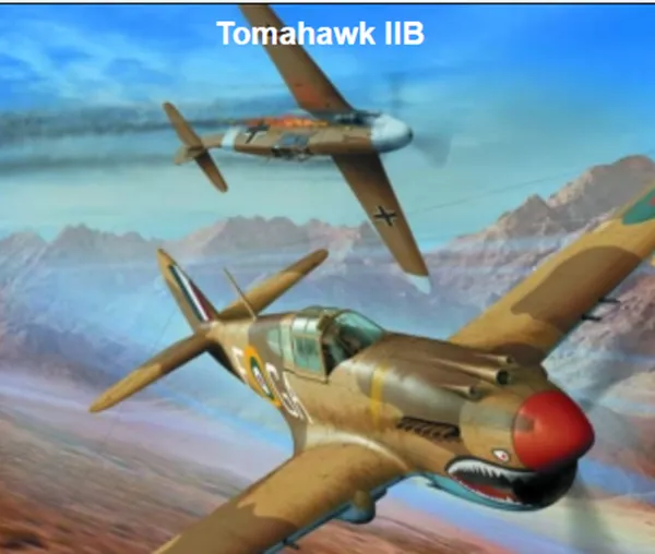 Papierový model - Curtiss Tomahawk IIB