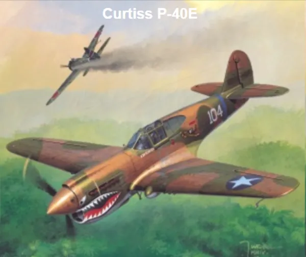 Papierový model - Curtiss P-40E