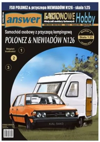 Papierový model - Osobný automobil s karavanom FSO Polonez & N126