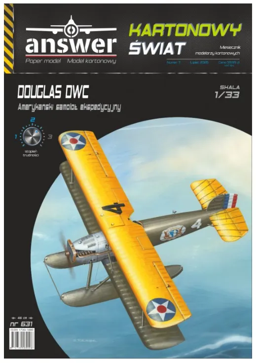 Papierový model - Americké expedičné lietadlo Douglas DWC