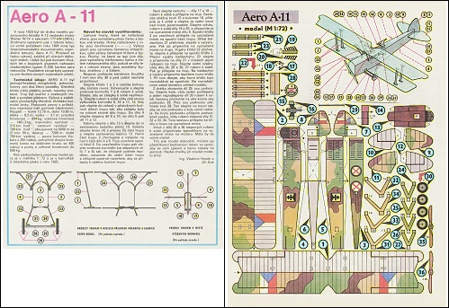 Papierový model Lietadlo Aero A-11