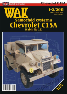Papierový model - cisternové auto Chevrolet C15A (Cab.12) + Leptané doplnky