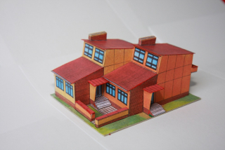 Papierový model Radové domy