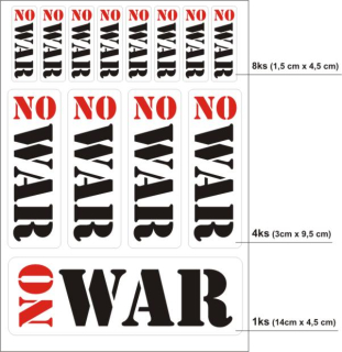 Samolepky s logom No WAR